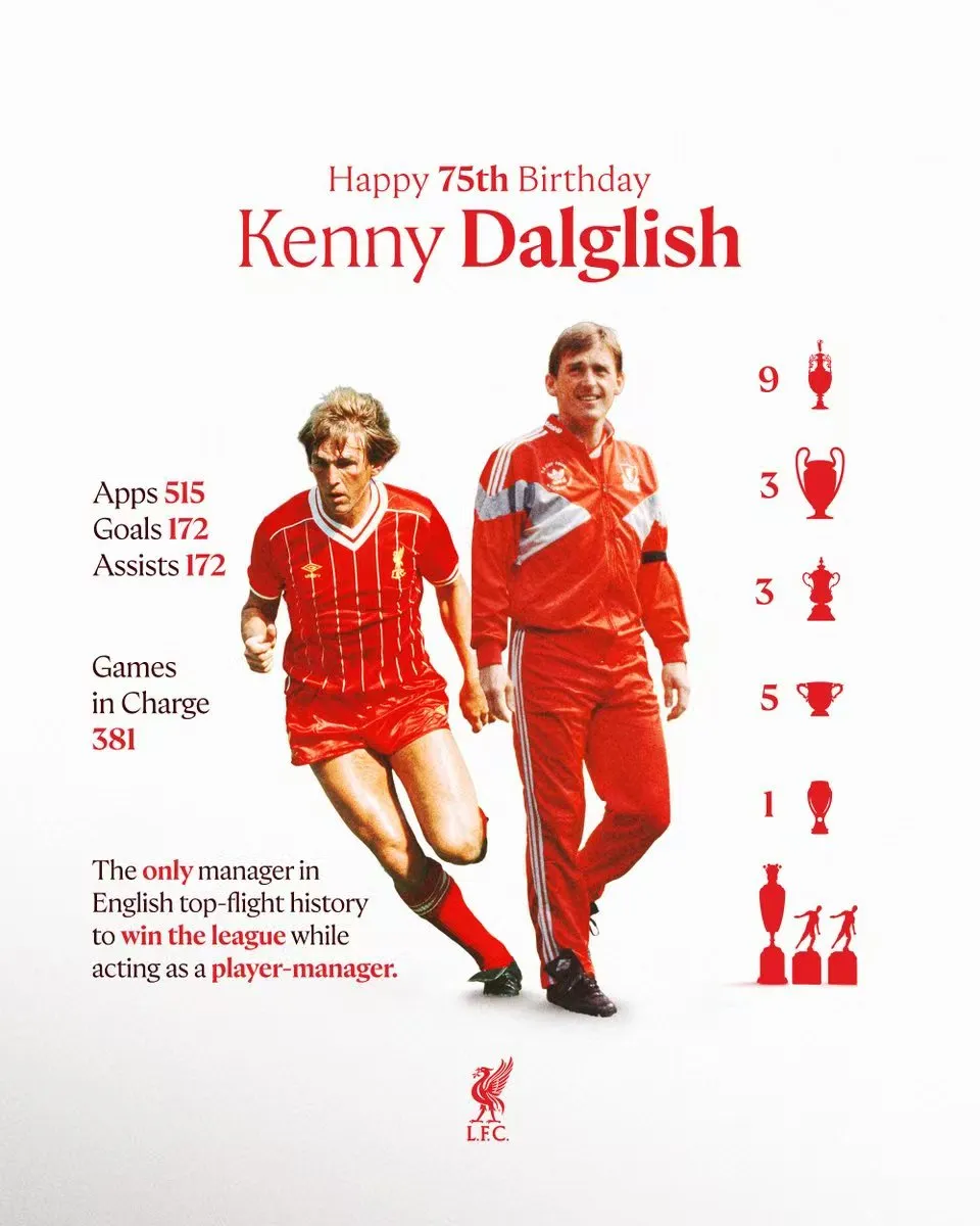 爱游戏网页版-国王达格利什迎75岁生日，利物浦官方送上祝福